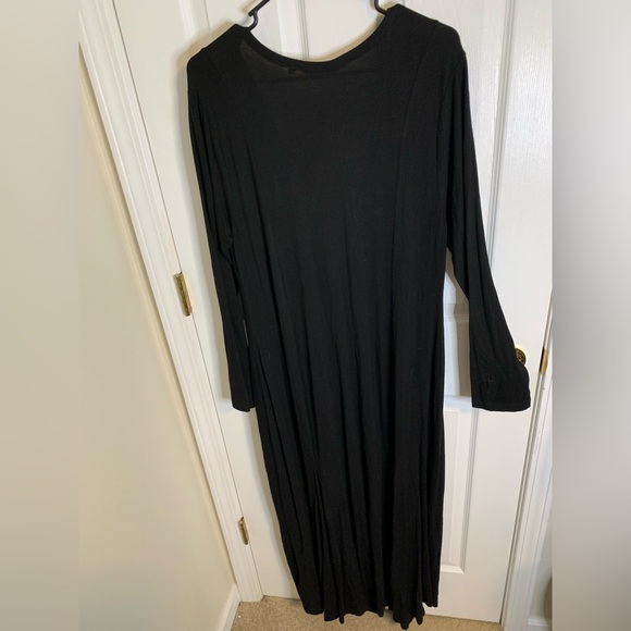 Soft Surroundings Long Sleeve Embroidered Neck Maxi Dress - Picture 7 of 7